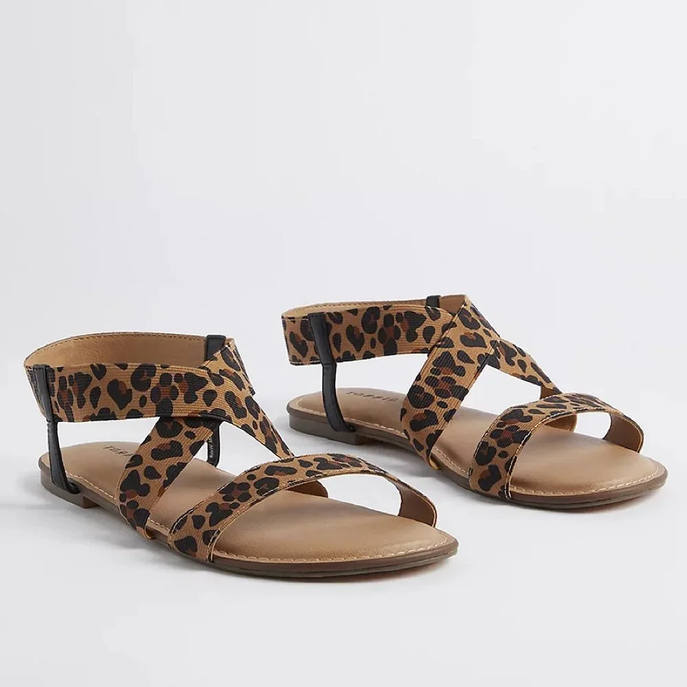 Torrid Elastic Band Sandal - Stretch Leopard (WW) - Picture 1 of 4
